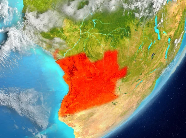 Angola desde el espacio — Foto de Stock