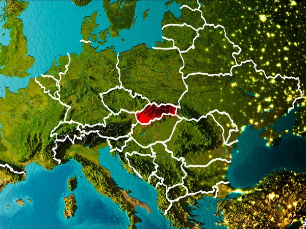 Mapa Slovenska na zemi — Stock fotografie