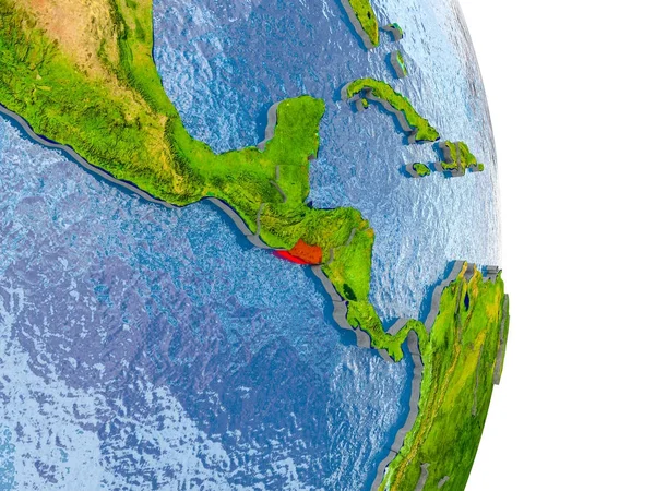 Ель-Сальвадор на реалістичних глобус — стокове фото