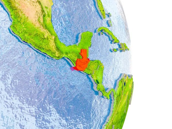 危地马拉在现实地球上 — 图库照片