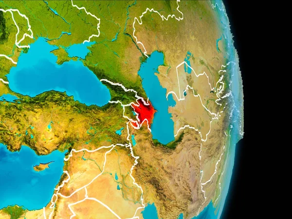 Azerbaijan on Earth — Stock Photo, Image
