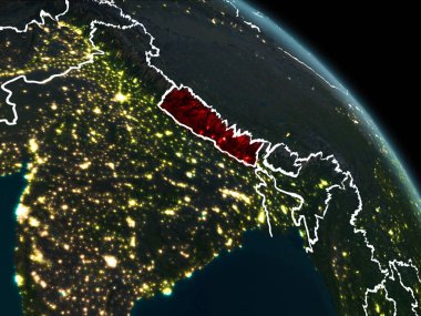 Kırmızı gece Nepal
