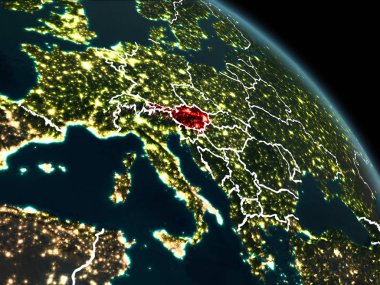 Kırmızı gece Avusturya'da