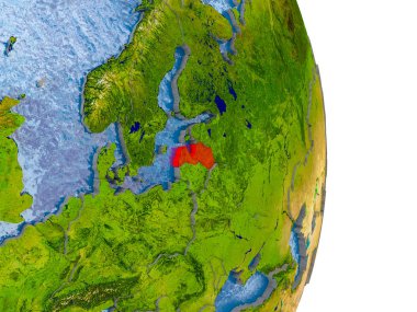 Letonya gerçekçi dünya üzerinde