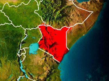 Kenya yeryüzünde Haritası