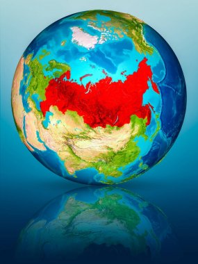 Rusya dünya yansıtıcı yüzeyi üzerinde