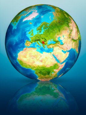 Yansıtıcı yüzeyi yeryüzünde Sırbistan