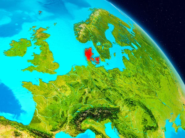 Denemarken op aarde — Stockfoto