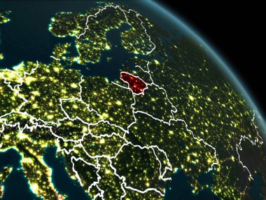 Litvanya gece kırmızı