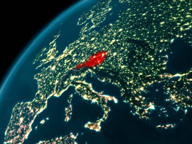 Dünya üzerinde gece Avusturya