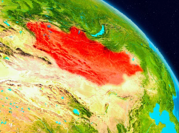 Moğolistan yeryüzünde