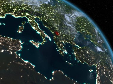 Kosova yörüngeden geceleri