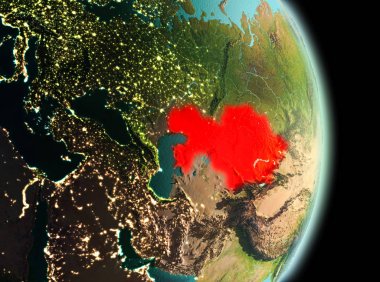 Sabah yörüngeden Kazakistan'da