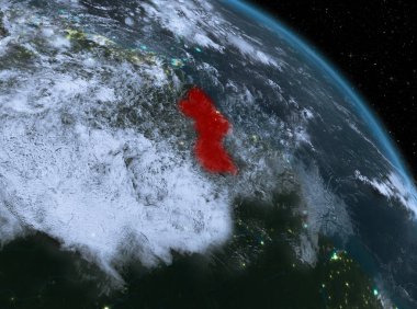 Guyana yörüngeden geceleri