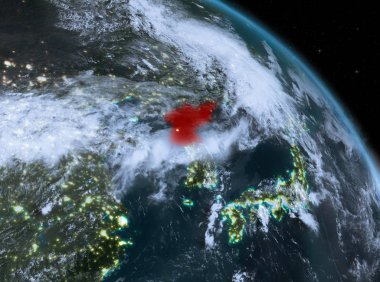 Kuzey Kore yörüngeden geceleri