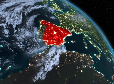 İspanya yörüngeden geceleri