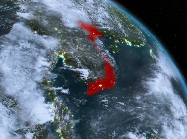 Vietnam gece yörüngeden