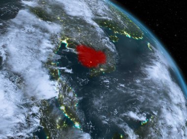 Kamboçya yörüngeden geceleri