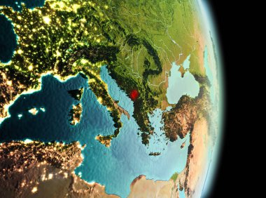 Yörüngeden sabah Karadağ