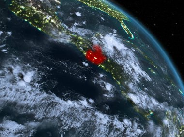 Guatemala yörüngeden geceleri