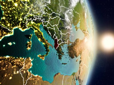 Arnavutluk gündoğumu sırasında