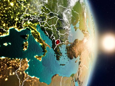 Gündoğumu sırasında Makedonya