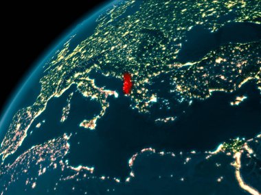 Dünya üzerinde gece Arnavutluk