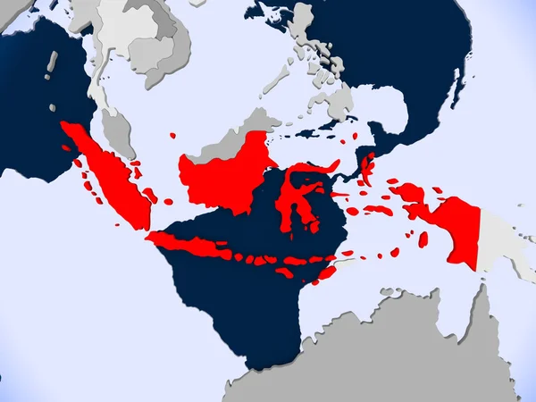 Mapa Indonésie — Stock fotografie