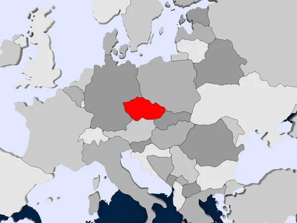 Mapa de República Checa —  Fotos de Stock