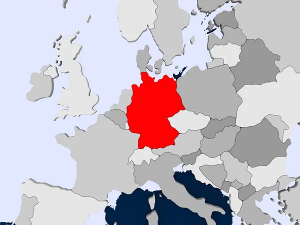 Карта Германии — стоковое фото