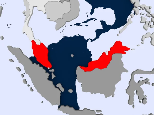 Χάρτη της Μαλαισίας — Φωτογραφία Αρχείου
