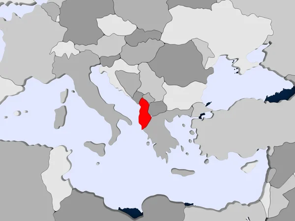 Karta över Albanien — Stockfoto