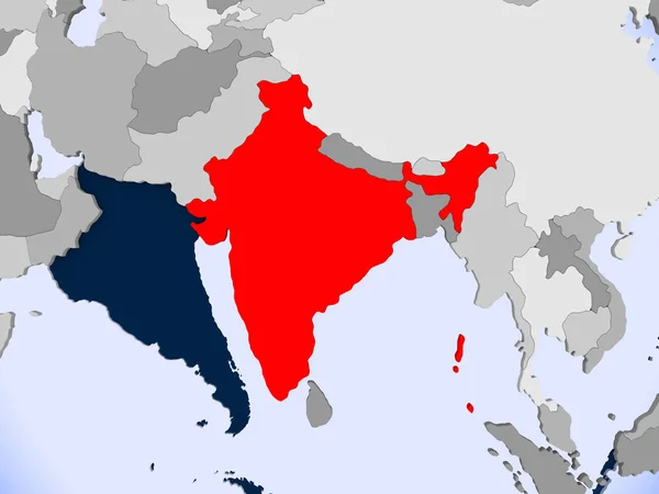 Mapa Indii — Zdjęcie stockowe