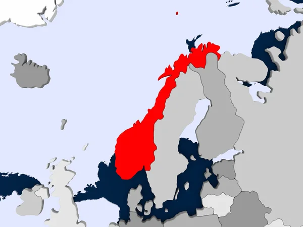 Karta över Norge — Stockfoto