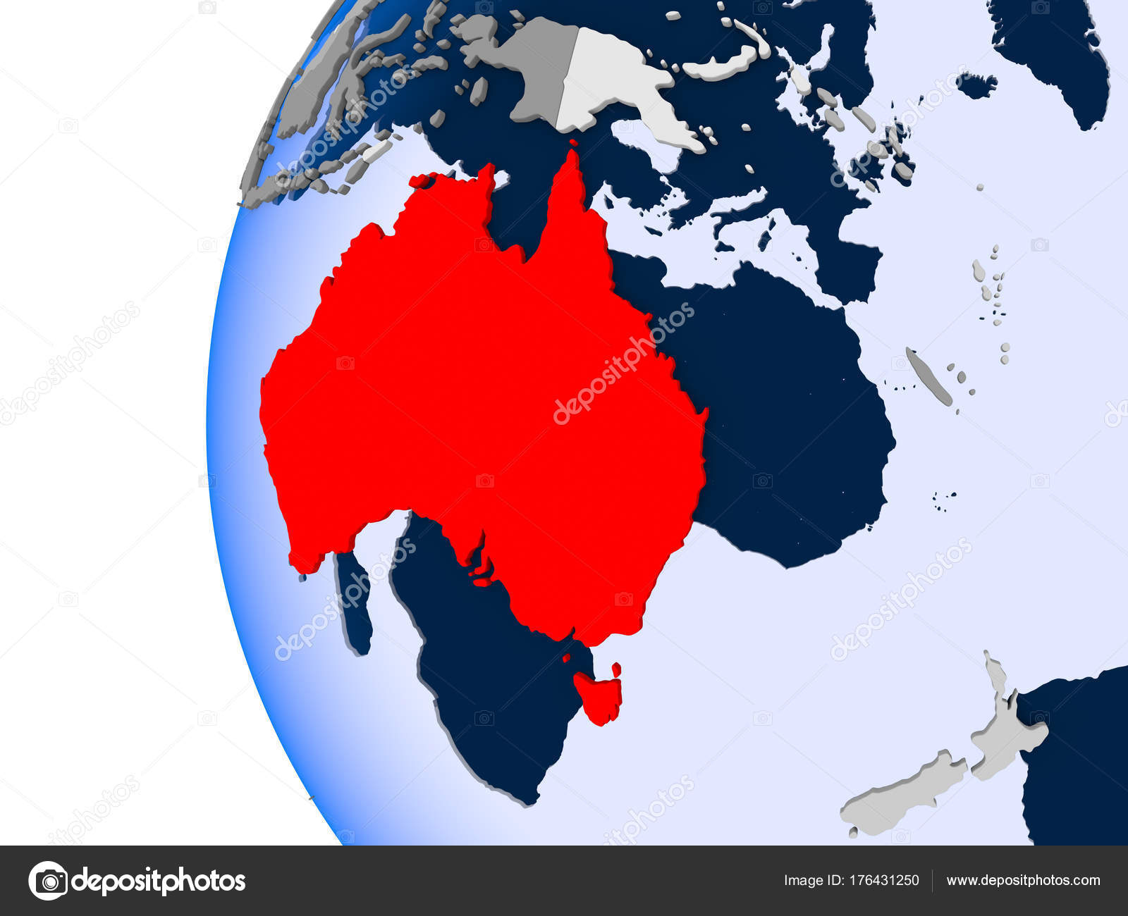 Carte De Laustralie Sur Le Monde Politique Photographie