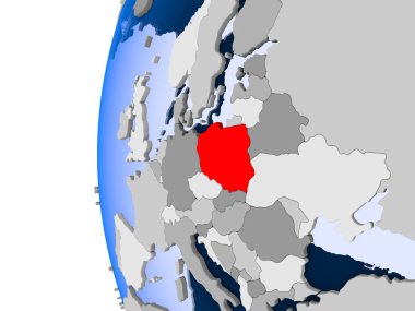 Polonya Haritası siyasi dünya üzerinde
