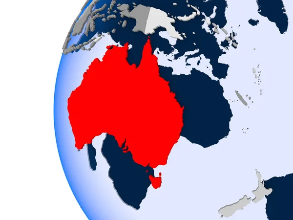 A politikai világ Ausztrália Térkép — Stock Fotó