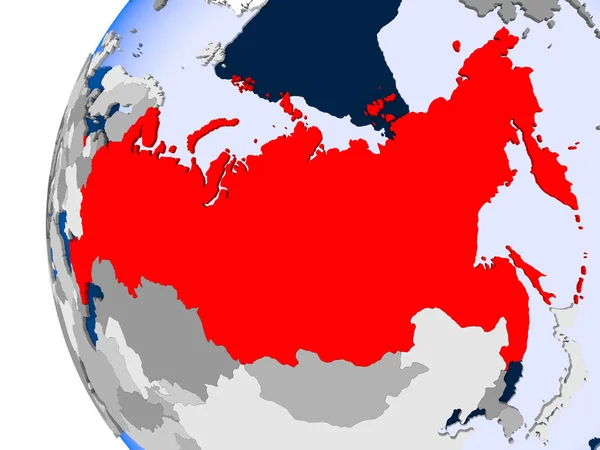 Χάρτης Ρωσίας στον πολιτικό κόσμο — Φωτογραφία Αρχείου