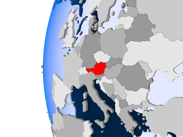 Mapa de Austria en el mundo político —  Fotos de Stock