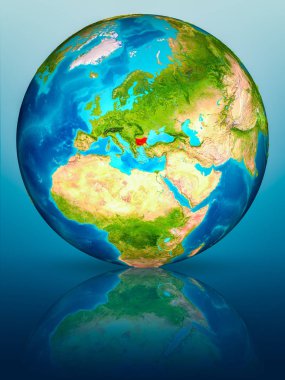 Yansıtıcı yüzeyi yeryüzünde Bulgaristan