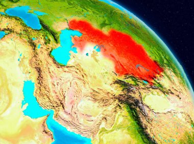 Kazakistan dünya üzerindeki