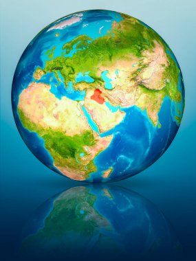 Irak dünya yansıtıcı yüzeyi üzerinde