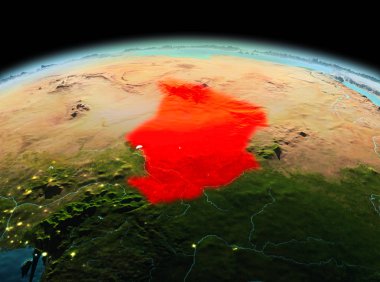 Çad Dünya 'da uzayda