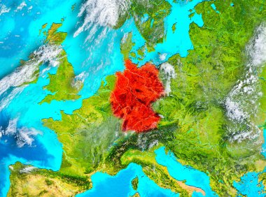 Almanya dünya üzerindeki kırmızı