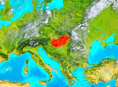 Macaristan dünya üzerindeki kırmızı