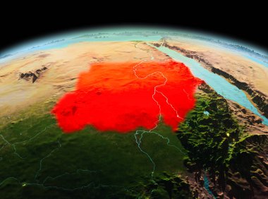 Sudan uzayda Dünya gezegeninde