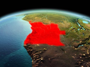 Planet Earth uzayda Angola