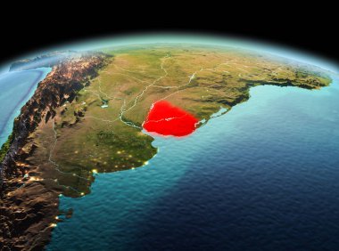 Uruguay uzayda Dünya gezegeninde