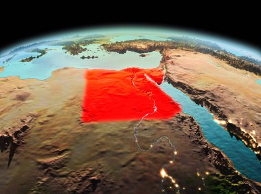 Mısır, Dünya 'da, uzayda