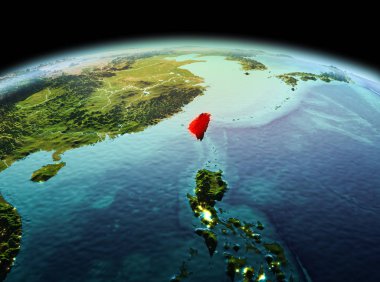 Tayvan uzayda Dünya gezegeninde